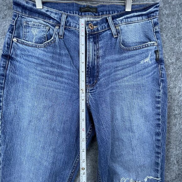 Silver Jeans Co Womens 31 Frisco Straight Western Glove Works Stretch Ripped - Picture 6 of 10